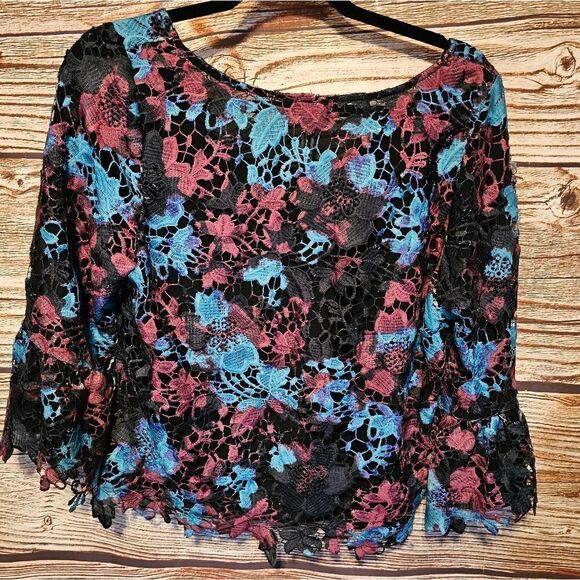 Plenty bt Tracy Reese blouse Women's medium Multicolored Pre-owned - Picture 2 of 6